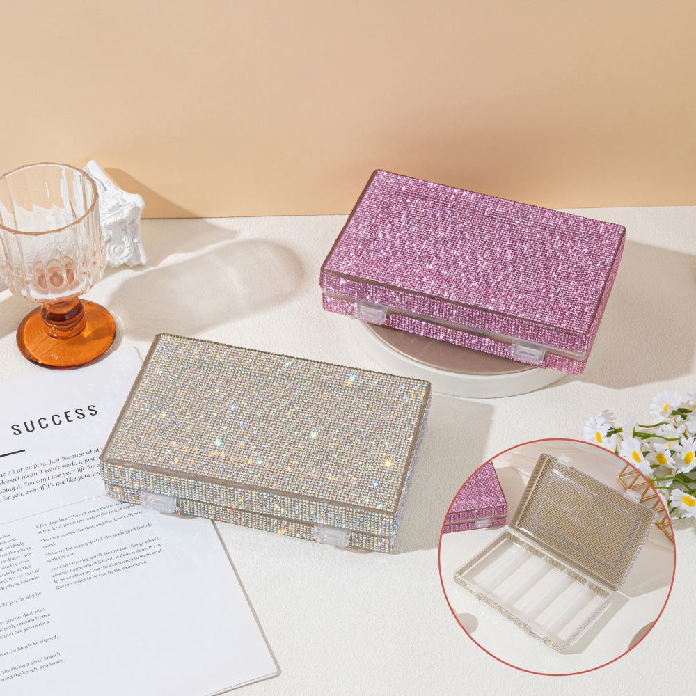 Luxury Skincare Organizer - Luxuriöse Glänzende Strass-Aufbewahrungsbox Doppelnutzung für Nagellack