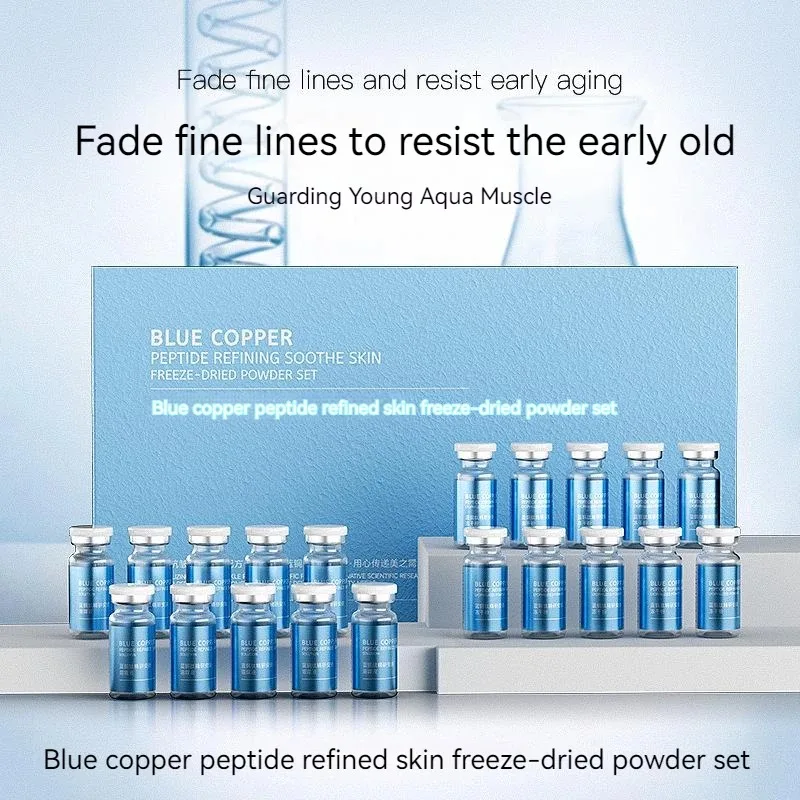 Oligopeptide Wrinkle - Gefriergetrocknetes Pulver-Set mit blauem Kupferpeptid, Oligopeptid,