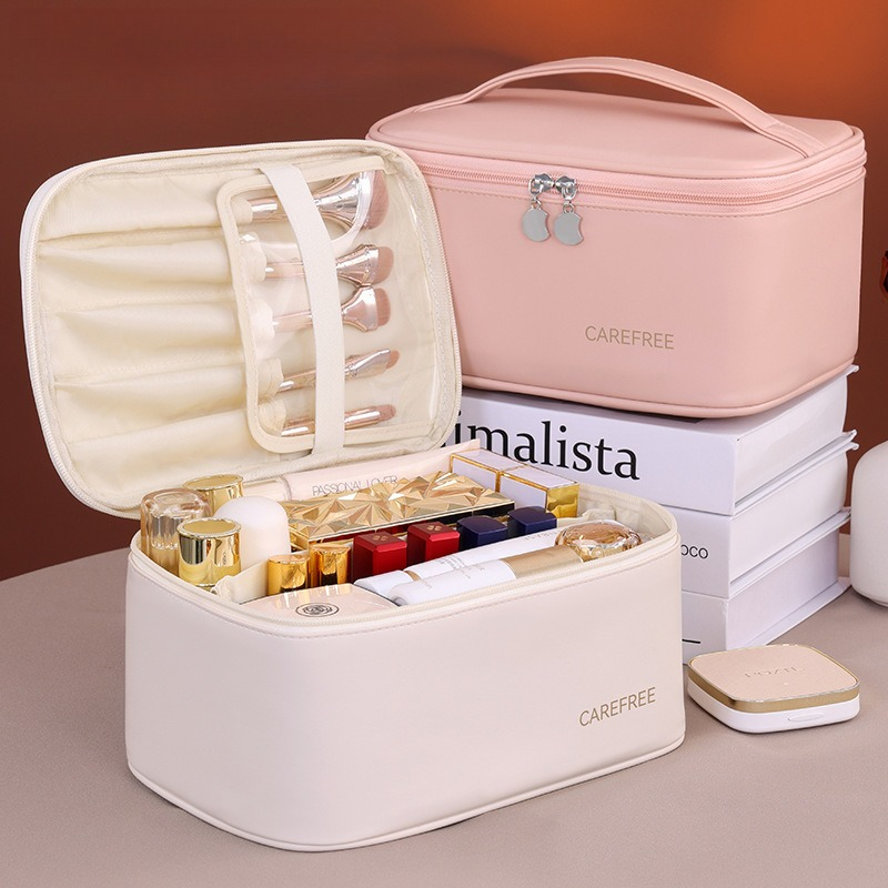 Luxury Skincare Organizer - Luxuriöse PU-Make-up-Tasche für Damen – Reise-Kosmetik-Organizer