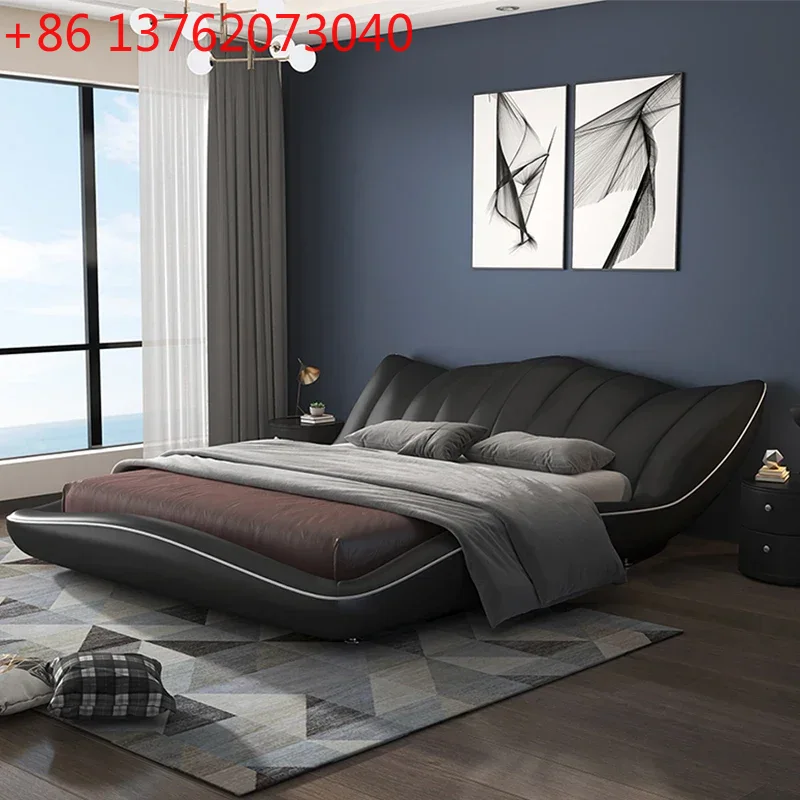 Luxury Japanese Skincare - Sun Black Design Doppelbett Luxuriöses Einfaches