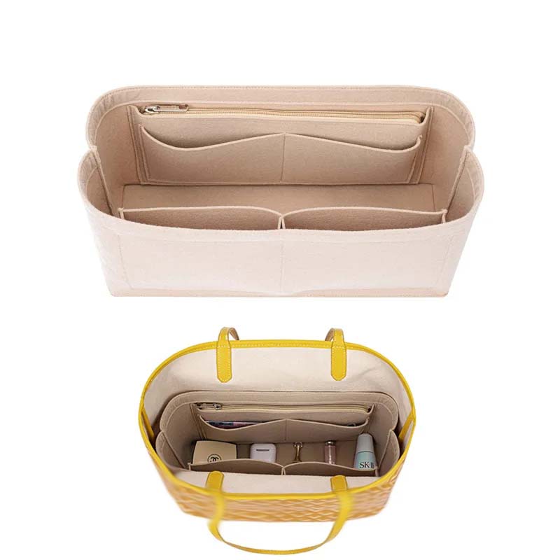 Luxury Skincare Organizer - Filz-Einsatztasche, Kosmetik-Organizer-Einsatz für Goyard-Tasche, Make-up-Taschen mit